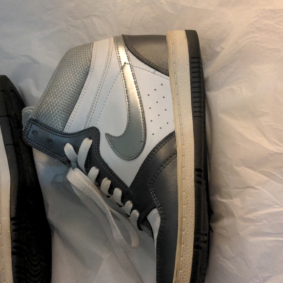 Nike Force Sky High White Silver 8 Wedge Sneakers 629746-103 - Picture 7 of 11